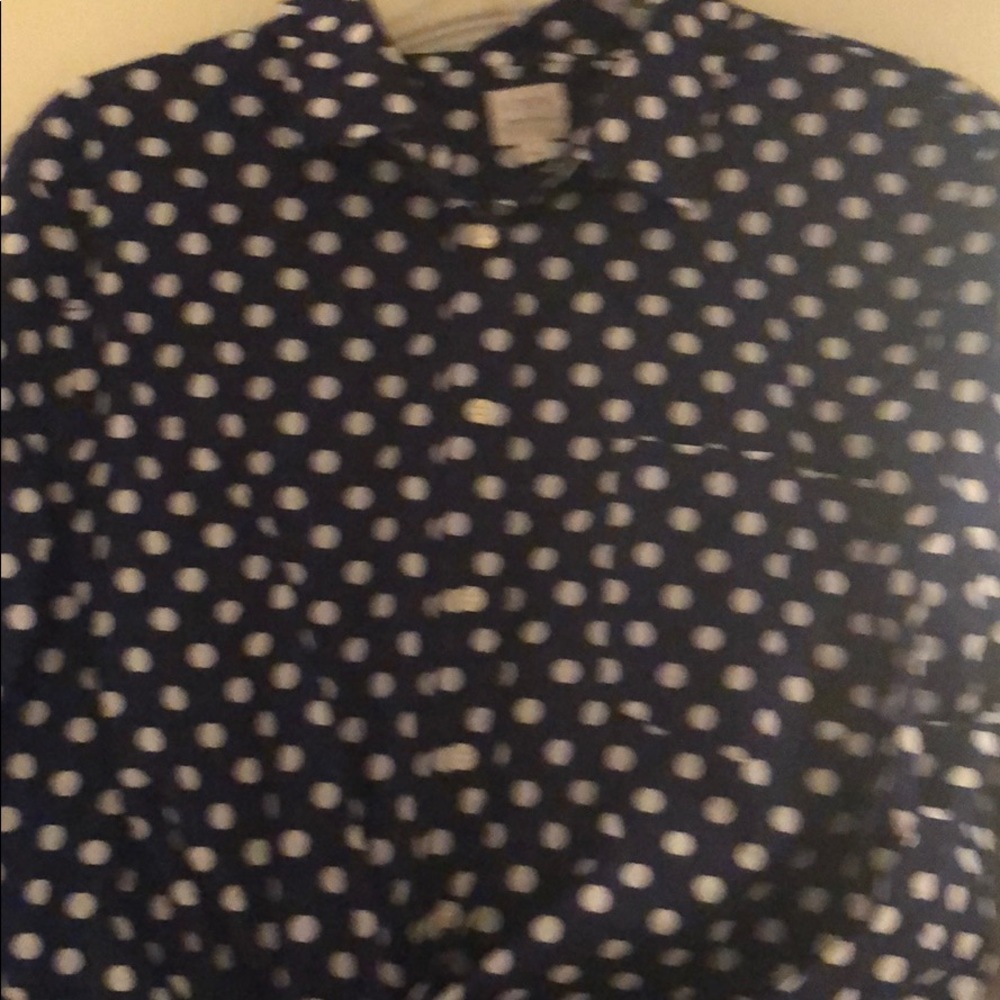 Button-down front tie blouse
